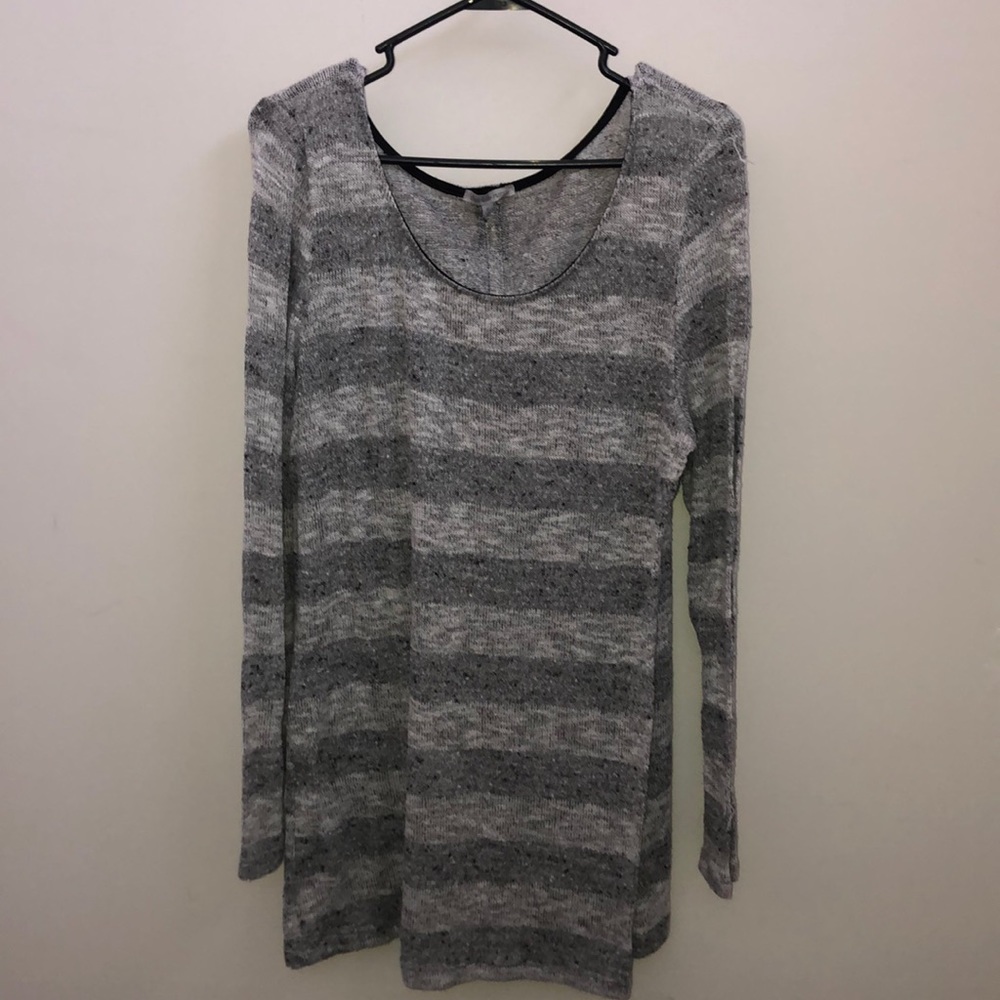 Grey striped sweater